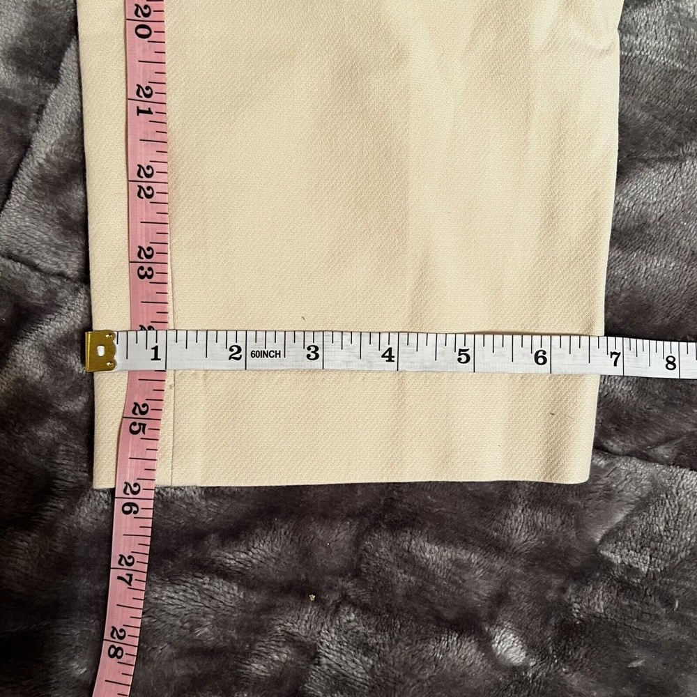 Ann Taylor Devin Beige Tan Work Pants Trousers Flat Front Pockets Size 6 Career - Picture 12 of 13